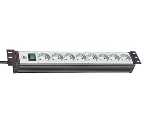 Brennenstuhl Premium Line 19" napájacia lišta čierno-šedá / Napájacia lišta / 8x zásuvka / IEC C14 / 3 m / 1,5 U