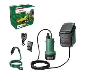 BOSCH GardenPump 18V-2000 solo zeleno-čierna / Aku záhradné čerpadlo / 18V / 2000 l/h / bez aku a nabíjačky