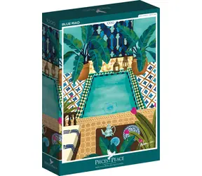 PIECES & PEACE Puzzle Blue Riad, Maroko / 1000 dielikov / 47,8 x 69 cm