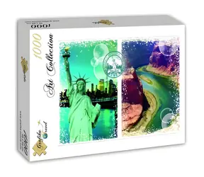 GRAFIKA Puzzle Cesta okolo sveta: Spojené štáty americké / 1000 dielikov / 68 × 48 cm