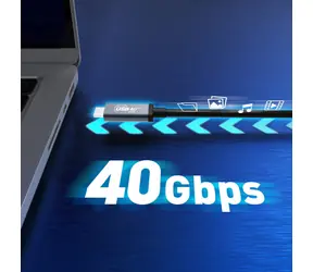 J5Create USB4 kábel 240W čierna
