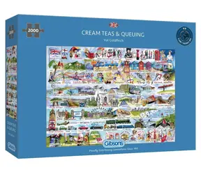 GIBSONS Puzzle Krémové čaje a ich zaradenie / 2000 dielikov