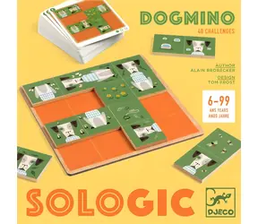 DJECO Drevené Dogmino / Logická hra / Drevo / 40 výziev