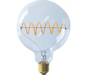 SEGULA Bridge Globe 125 Curved PLUS číra / LED žiarovka / E27 / 6,5 W / 1900K / stmievateľné