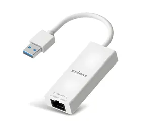 Edimax EU-4306 V2 biela / Sieťový adaptér / USB-A 3.2 / RJ45 10/100/1000 Mbps / PoE