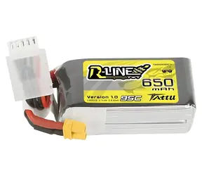 Tattu R-Line 650mAh 14,8 V / LiPo batéria do dronu / 95C / 4S1P / XT30