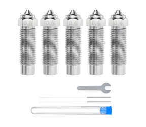 ELEGOO Sada trysiek Neptune 4 PLUS a 4 Max / Trysky pre 3D tlačiareň / 0,4 mm x3, 0,6 mm x1, 0,8 mm x1 / Kalená oceľ