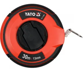 YATO Pásmo meracie oceľové 30 m / Meracie pásmo / Šírka 13 mm / Puzdro ABS
