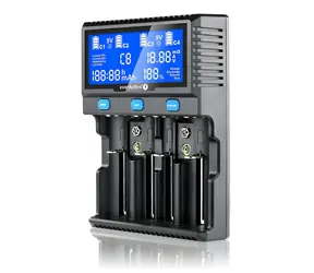 EverActive UC-4200 čierna / Nabíjačka pre Ni-MH a Li- ION batéria / AA / AAA / LCD displej / 4 batérie