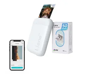 Liene Pearl biela / Mobilná fototlačiareň / technológia Zink / formát 2x3" / Bluetooth 5.0