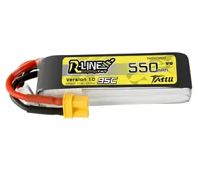 Tattu R-Line 550mAh 7,4 V 2S1P / LiPo batéria / 95C / XT30 / JST-XH