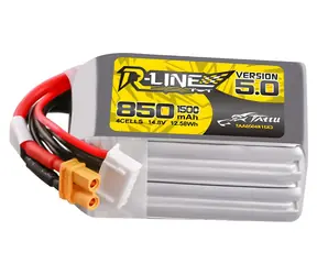 Tattu R-Line Version 5.0 850mAh 4S1P / Aku batéria pre FPV dron / 14,8 V / 150C / XT30U-F