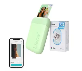 Liene Pearl zelená / Mobilná fototlačiareň / technológia Zink / formát 2x3" / Bluetooth 5.0