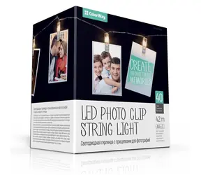 Colorway LED fotokolíčky teplá biela / Svetelná reťaz / 40 LED / 4,2 m / napájanie 3x AA