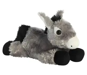 AURORA Plyšový oslík / 20 cm / šedá / pre dospelých aj deti