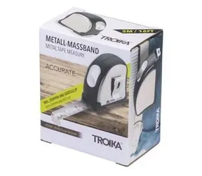 TROIKA Zvinovací meter ACCURATE / 5 m / nerezová páska / spona na opasok