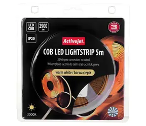 Activejet AJE-COB teplá biela / LED pásik / 5 m / 30 W / 2900 lm / IP20