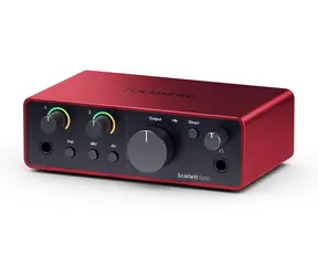 Focusrite Scarlett Solo 4th Gen čierno-červená / Zvukové rozhranie / USB-C / 2 kanály / XLR / 192 kHz