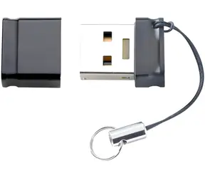 INTENSO Slim Line 64GB čierna / Flash disk / USB-A 3.2 Gen 1 / s krytkou a očkom