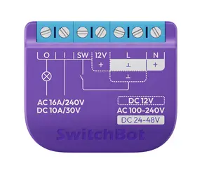 SwitchBot Relay Switch 1 / Šikovný reléový spínač / beznapäťový kontakt / Wi-Fi / Bluetooth / Matter