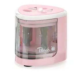 Peach PO102 ružová / Elektrické strúhadlo / 4X AA batérie / Detský zámok