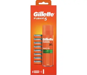 Gillette Fusion5 / Náhradná hlavica na holiaci strojček / 8 ks + gél na holenie 200 ml