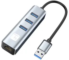 Techly iDATA USB 3.0 - RJ45 / Adaptér / USB 3.2 Gen 1 / RJ-45 Ethernet / hliníkové telo