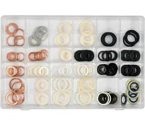 YATO Sada podložiek pre vypúšťacie skrutky / Sada tesniacich podložiek / Alu, Cu, Nylon, NBR, Fiber / 120 ks