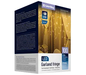 Colorway LED girlanda teplá biela / Girlanda / 100 LED / 3 x 0,6 m / IP20 / napájanie USB