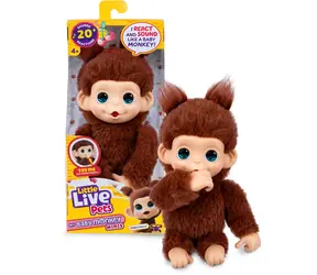 Moose Little Live Pets Interaktívna opička Cherri hnedá / Interaktívna hračka / od 4 rokov / plyš