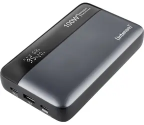 INTENSO HE20000 šedo-čierna / Powerbanka / 20 000 mAh / PD 3.1 / Quick Charge 3.0 / LED displej