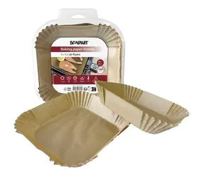 Scanpart Papier na pečenie do fritézy 16x16 cm / Papier na pečenie / 100 ks / Nepriľnavý / Do 120°C