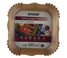 Scanpart Papier na pečenie do fritézy pr. 16 cm / Papier na pečenie / 100 ks / Nepriľnavý / Do 120°C