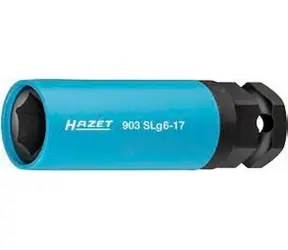 Hazet 903SLG-17 / Nástrčná hlavica na kolesá / 17 mm / šesťhranná / ochranné púzdro / pre rázové uťahovače