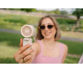 Verbatim Cool'n'Go IceTouch Mini biela, strieborná / Prenosný ventilátor