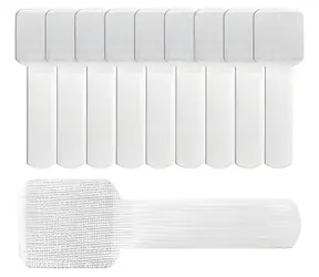 Label the cable Nástenný organizér káblov 10 ks biela / Držiak káblov / suchý zips / samolepiaci