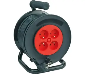 Vorel Predlžovací kábel na bubne 50 m / Predlžovací kábel / 4 zásuvky / IP20 / 3x1 mm2 / tepelná poistka