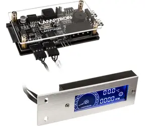 Lamptron TC20 strieborná / Regulátor otáčok ventilátorov a RGB LED / PCI slot / 1 kanál