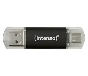 INTENSO Twist Line 64GB antracitová / USB flash disk / USB-A + USB-C / USB 3.2 Gen 1 / čítanie 70 MB/s
