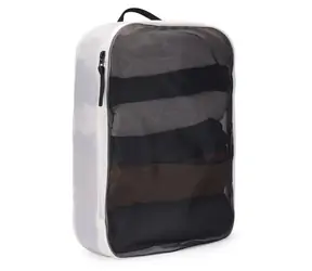 Thule Packing Cube M TPCS202 biela / Cestovný organizér / Sieťovaný vršok / Zip YKK / Recyklovaný nylon