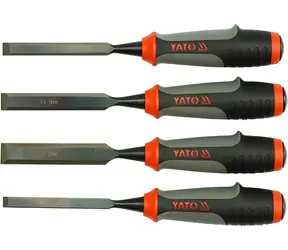 YATO Sada dlát 4 ks / Dláta / 10-12-16-20 mm / oceľ CrV / plastová rukoväť