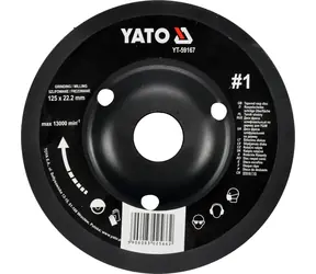YATO Rotačná rašpľa uhlová 125 mm hrubá / Rašpľa / Upínací otvor 22,2 mm / Max. 13000 ot./min