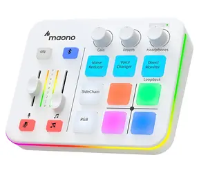 Maono G1 Neo biela / Externá zvuková karta / USB-C / XLR / BT 4.2 / 3.5 mm / RGB