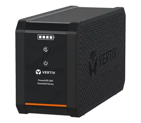 Vertiv PowerUPS 200 Essential čierna / UPS / Line-interactive / 600 VA / 315 W / 4X Schuko