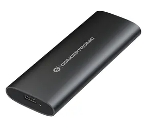Conceptronic DANTE04B čierna / Externý box pre M.2 SATA / NVMe SSD / USB-C / hliníkové telo