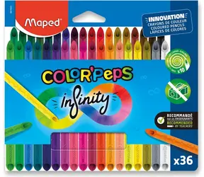 Maped Color'Peps Infinity / Pastelky / 36 farieb / bezdrevné / trojhranné / bez orezávania