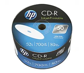 HP CD- R Printable 700MB 52x / Záznamové médium / 50 ks / 80 min