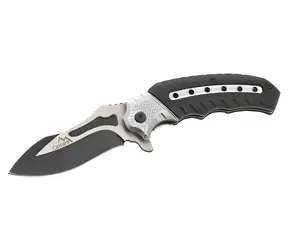 Cattara COBRA strieborno-čierna / Zatvárací nôž / čepeľ 9,5 cm / oceľ 420SS / poistka