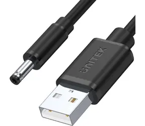 Unitek Y-C495BK čierna / Kábel USB-A - DC 3.5 mm / 1 m