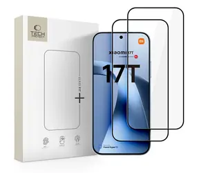 Tech-Protect Glass Fit+ čierna / Tvrdené sklo / XIAOMI 17T / 2 ks